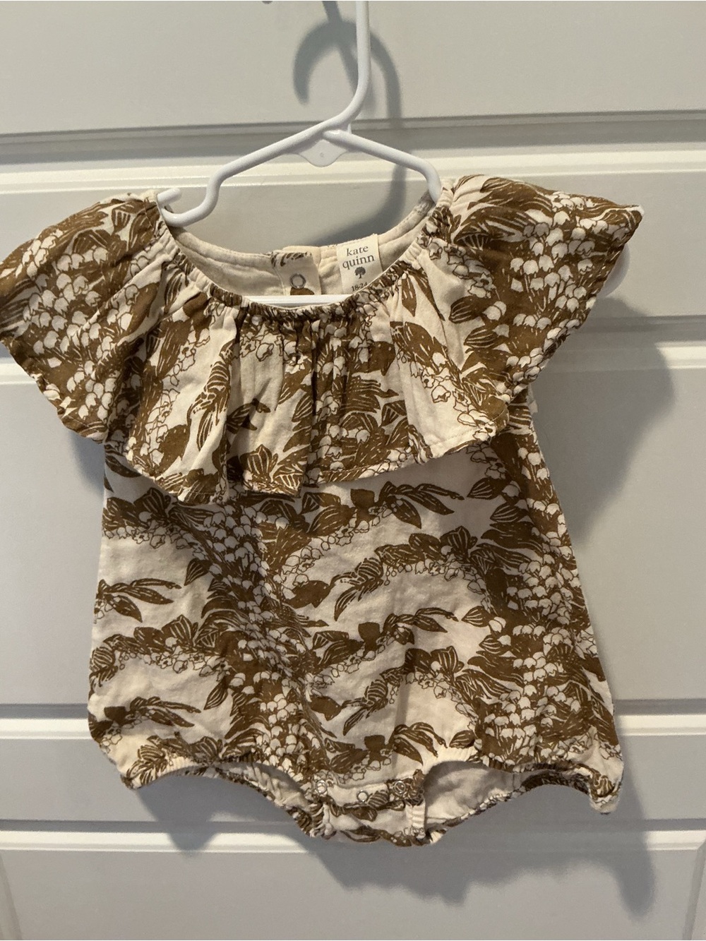 Kate Quinn Bundle of Two Organic Cotton Floral Rompers Size 18-24M - Picture 4 of 7